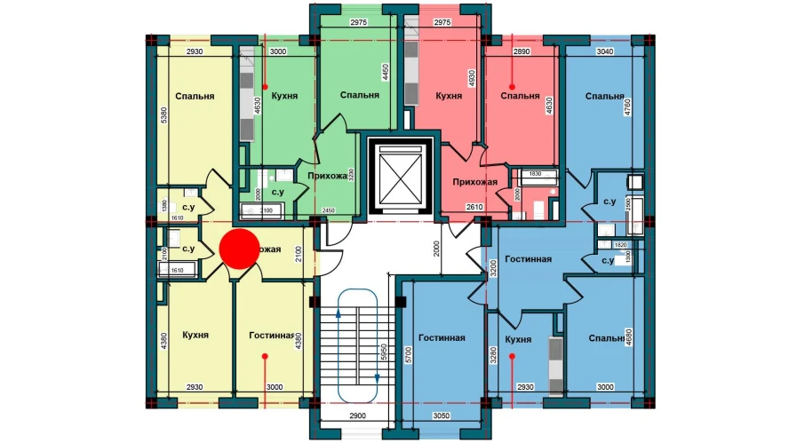 2-комнатная квартира 60.4 м²  2/2 этаж