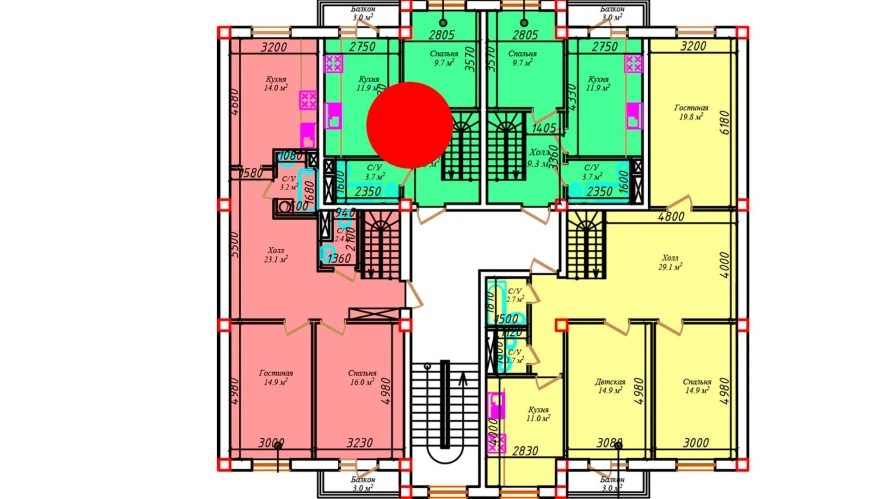 1-комнатная квартира 37.2 м²  5/5 этаж