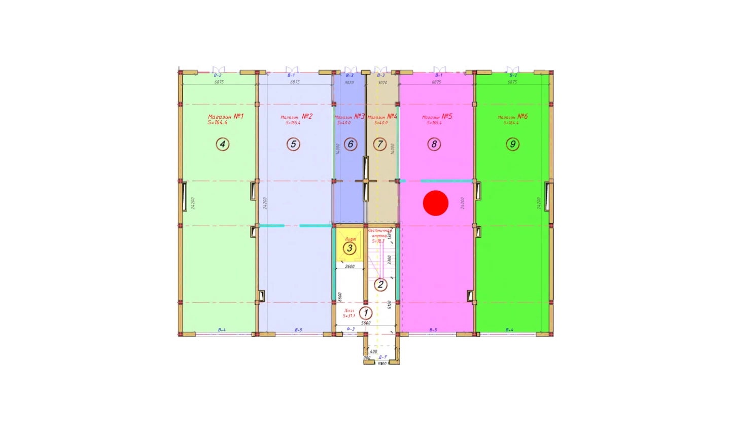 1-комнатная квартира 172 м²  1/1 этаж