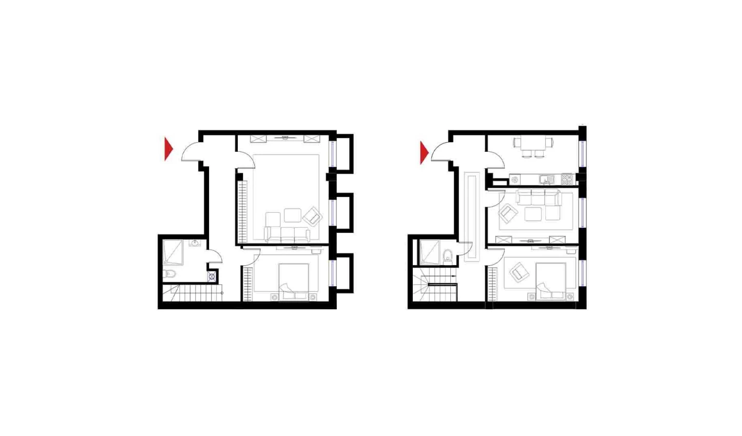 2-комнатная квартира 64.5 м²  1/1 этаж