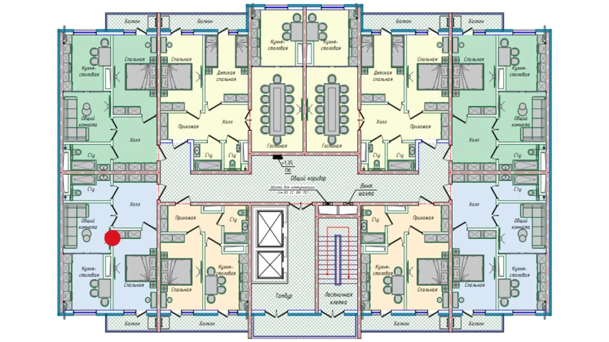 2-xonali xonadon 50.7 m²  13/13 qavat