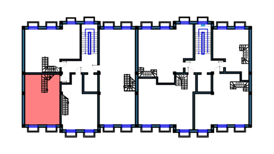 1-комнатная квартира 47 м²  1/1 этаж