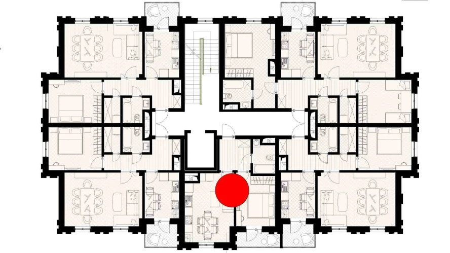 1-комн. квартира 39.32 м²  5/9 этаж | Жилой комплекс SHARQ