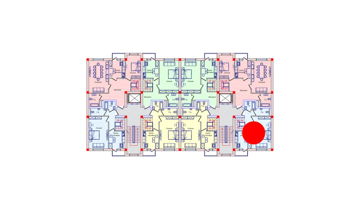 3-комнатная квартира 107.9 м²  7/7 этаж