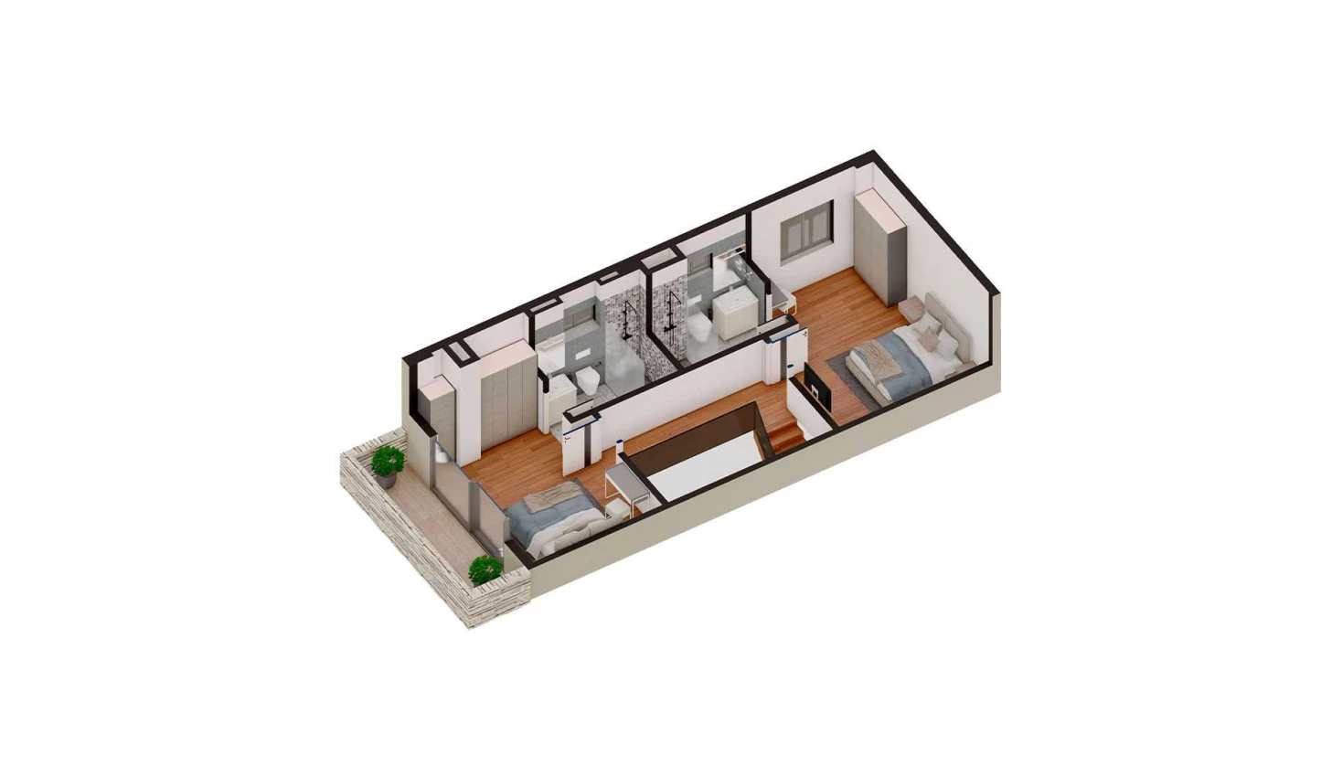 4-комнатная квартира 118.528 м²  2/2 этаж