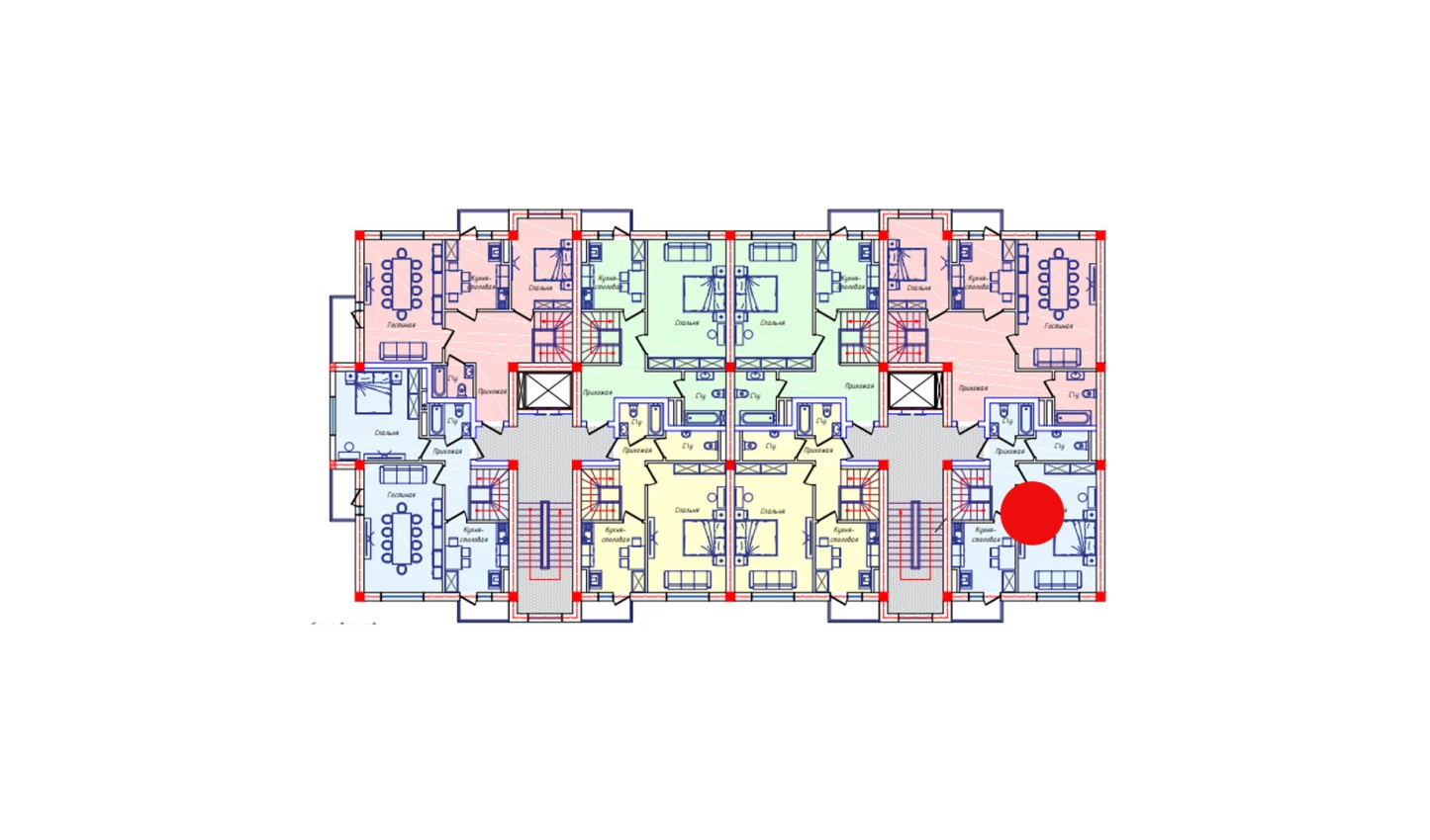 3-комнатная квартира 107.9 м²  7/7 этаж