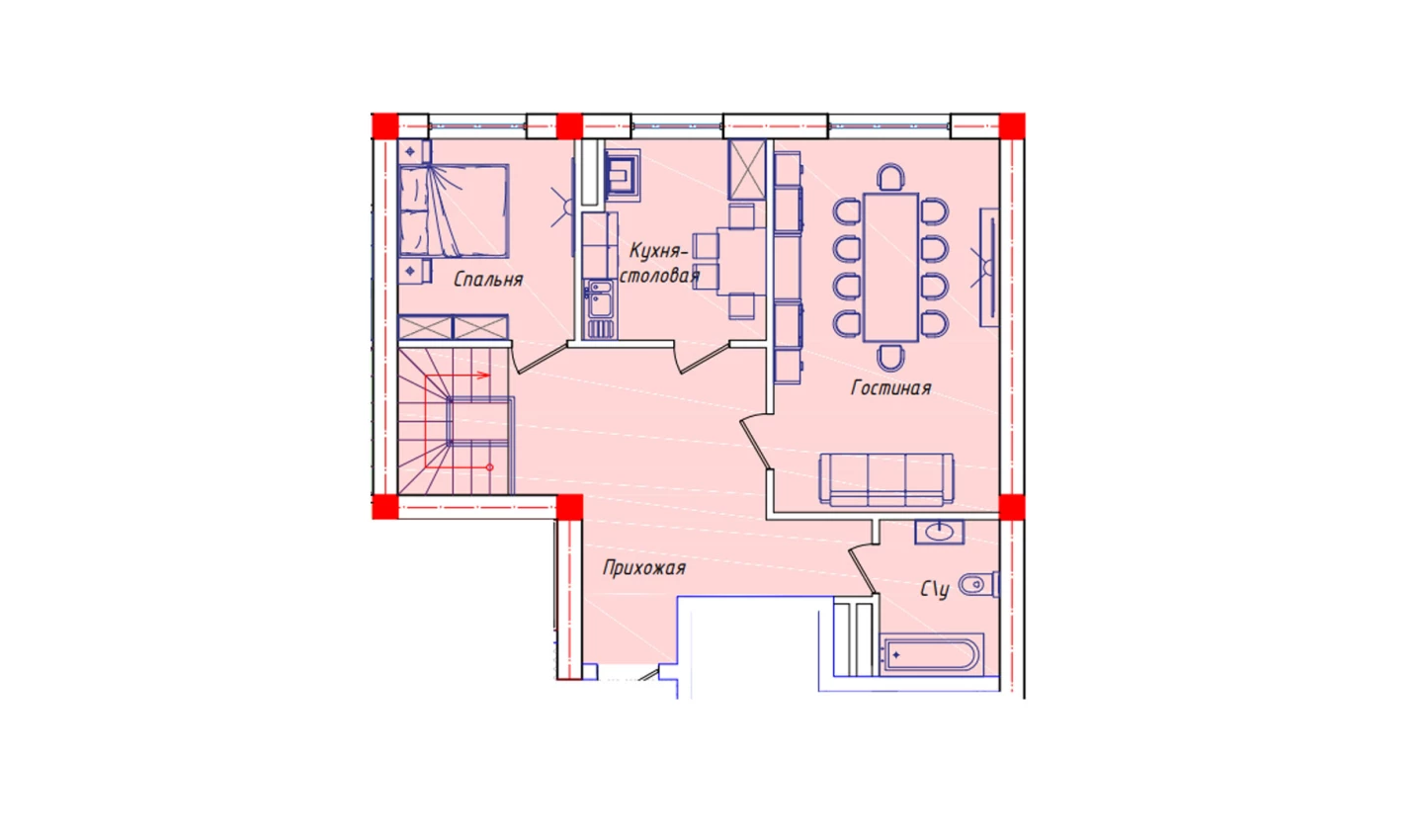 5-комнатная квартира 146.4 м²  1/1 этаж