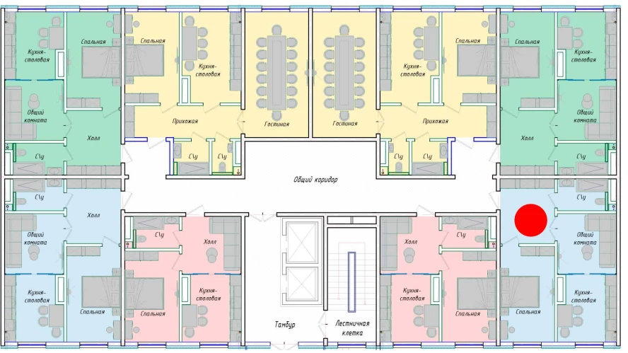 2-комнатная квартира 50.85 м²  1/1 этаж