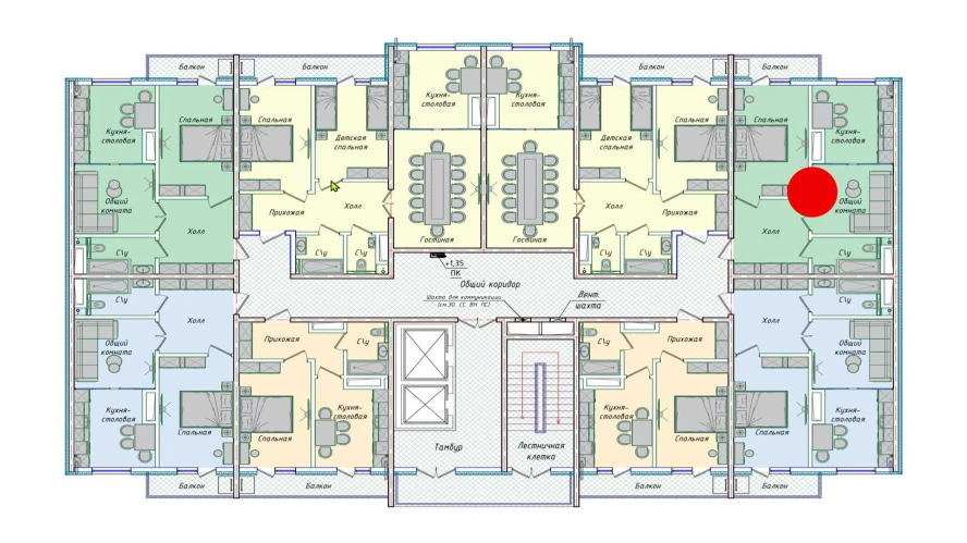 2-xonali xonadon 50.7 m²  16/16 qavat