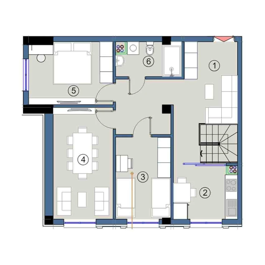 3-комн. квартира 74.5 м²  2/9 этаж | Жилой комплекс FLORYA RESIDENCE