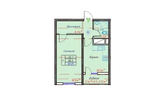 1-комн. квартира 38.05 м²  11/16 этаж | Жилой комплекс TRINITY