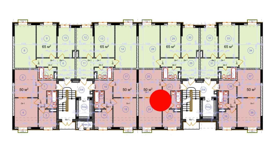 2-xonali xonadon 50 m²  1/1 qavat