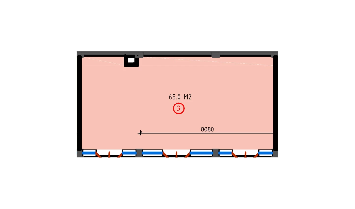 1-xonali xonadon 65 m²  2/2 qavat