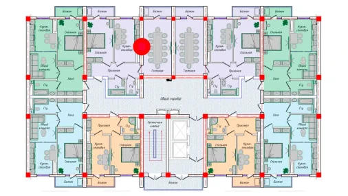 2-xonali xonadon 72.28 m²  3/12 qavat | SERGELI CITY Turar-joy majmuasi