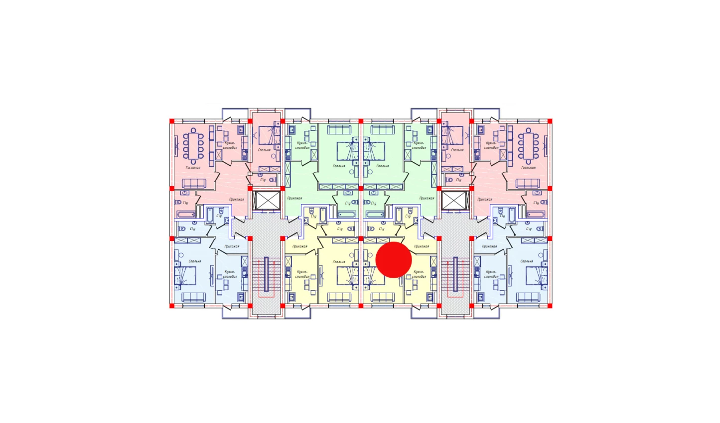 1-комнатная квартира 51.3 м²  6/6 этаж