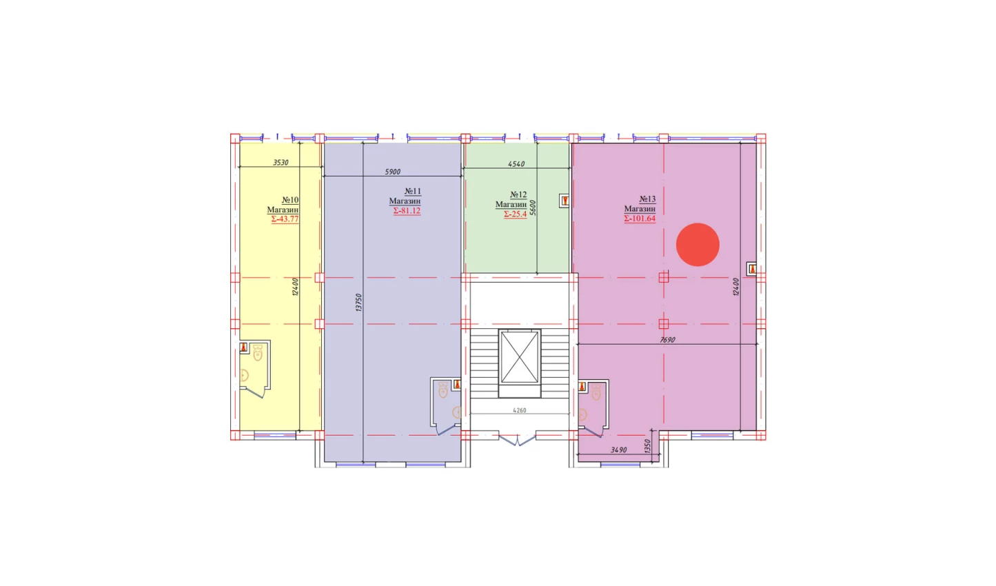 1-xonali xonadon 101.64 m²  1/1 qavat