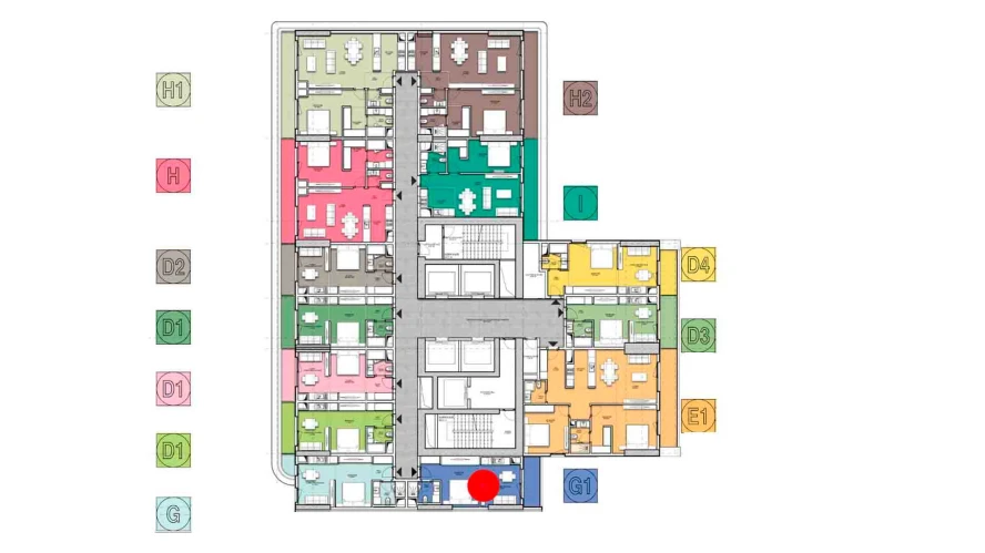 1-комнатная квартира 39.07 м²  5/5 этаж