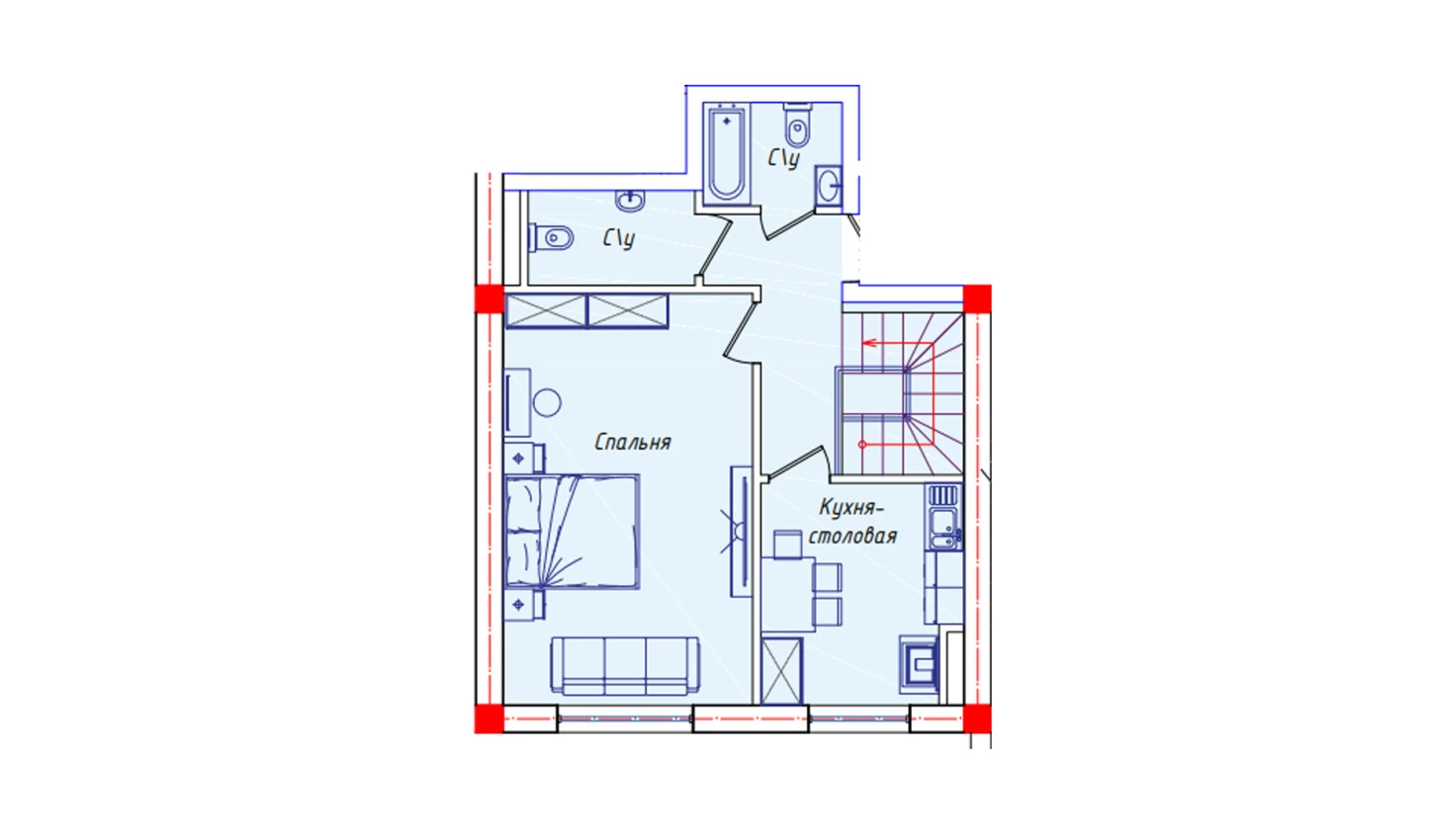 3-комнатная квартира 116.8 м²  1/1 этаж