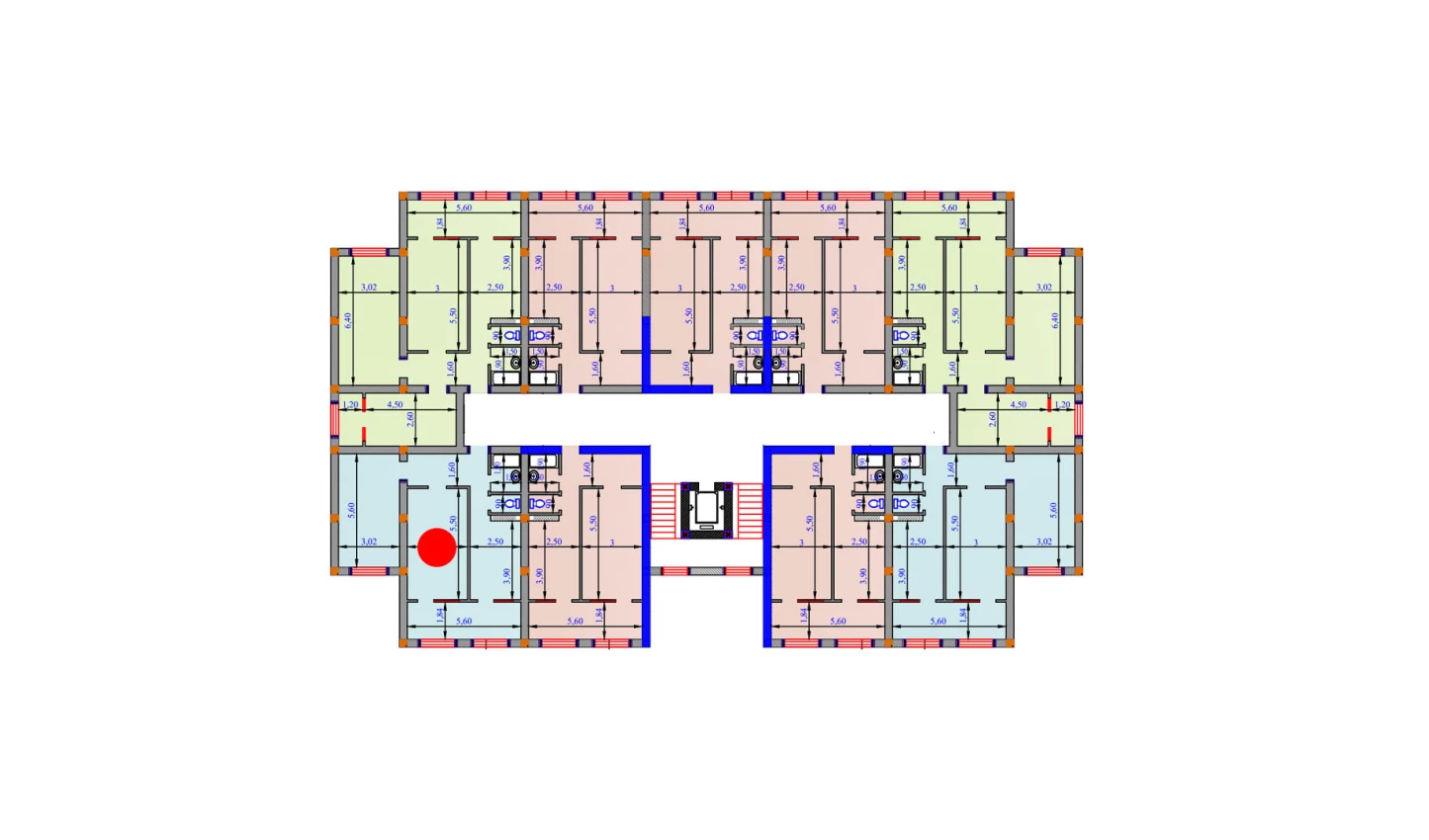 2-xonali xonadon 77.7 m²  2/2 qavat