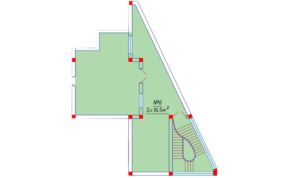 1-комнатная квартира 145 м²  2/2 этаж