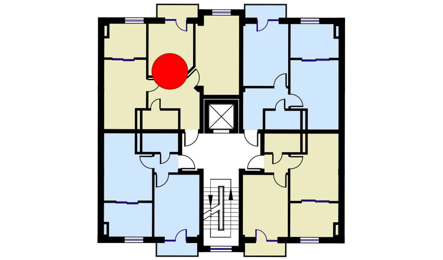 3-комнатная квартира 69.6 м²  4/4 этаж