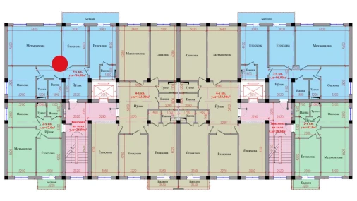 3-xonali xonadon 96.9 m²  7/8 qavat | Saxro Turar-joy majmuasi