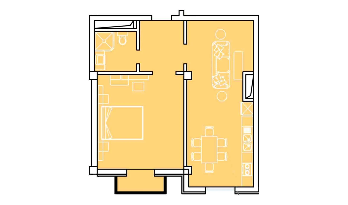 3-xonali xonadon 63.38 m²  7/7 qavat