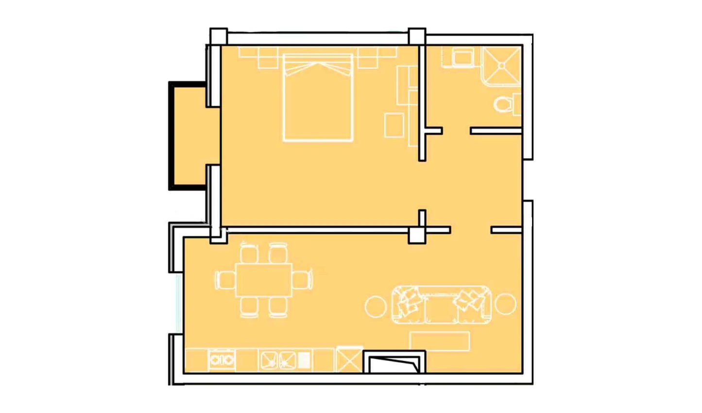 3-комн. квартира 65.72 м²  6/8 этаж | Жилой комплекс Ziynat Capital