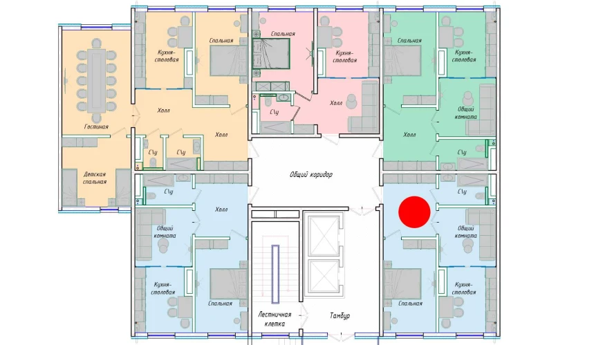 2-комнатная квартира 50.85 м²  1/1 этаж