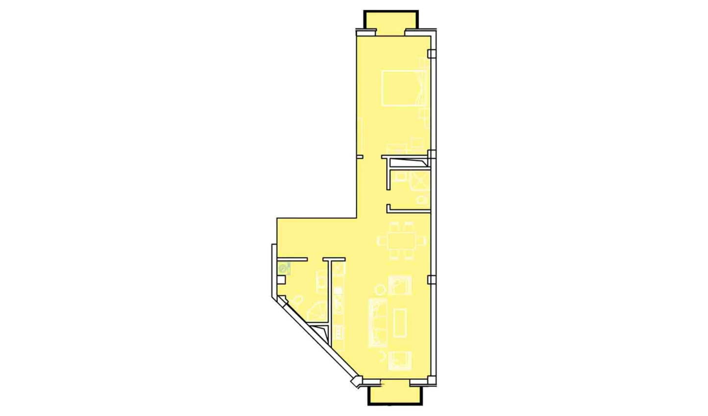 2-xonali xonadon 79 m²  2/2 qavat