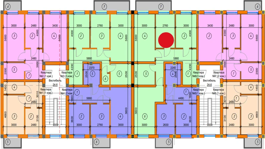 3-xonali xonadon 86.31 m²  4/4 qavat