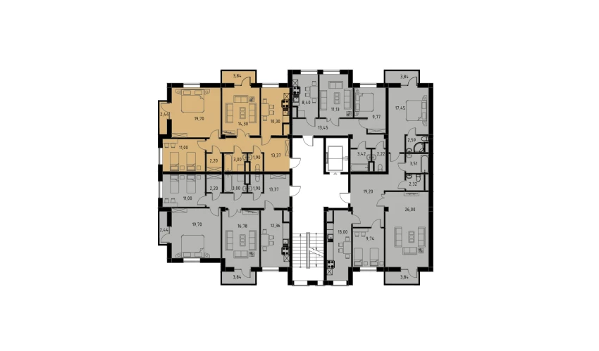 3-комнатная квартира 77.65 м²  4/4 этаж