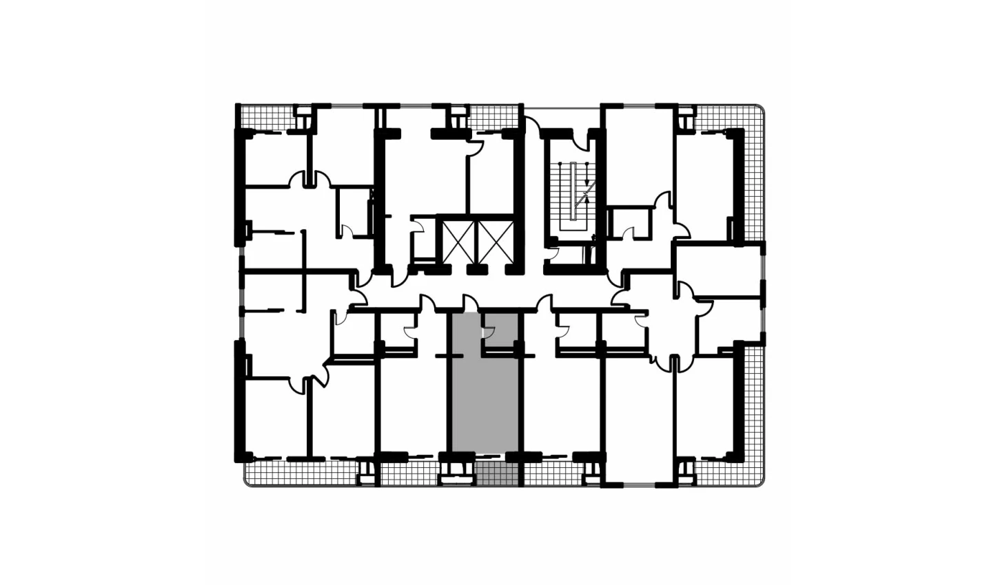 1-xonali xonadon 29.8 m²  12/12 qavat