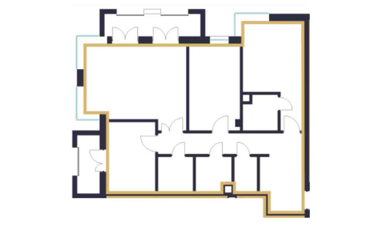 3-комнатная квартира 99.82 м²  6/6 этаж