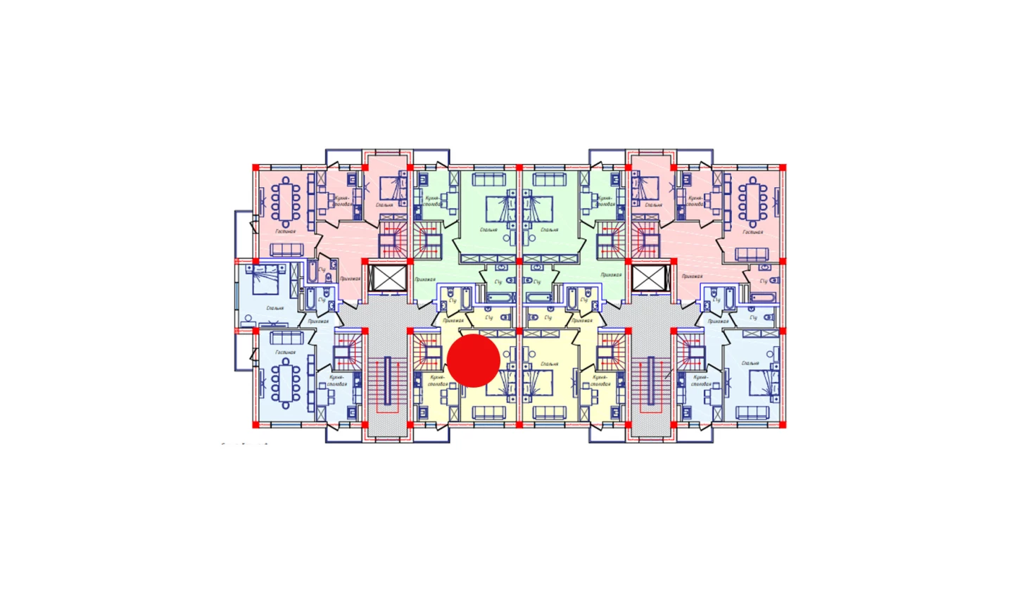 3-комнатная квартира 107.9 м²  7/7 этаж