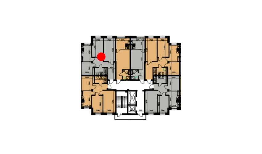 3-комнатная квартира 68.61 м²  2/2 этаж