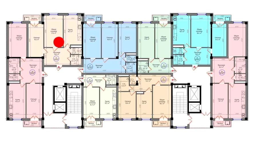 2-комнатная квартира 70 м²  4/4 этаж