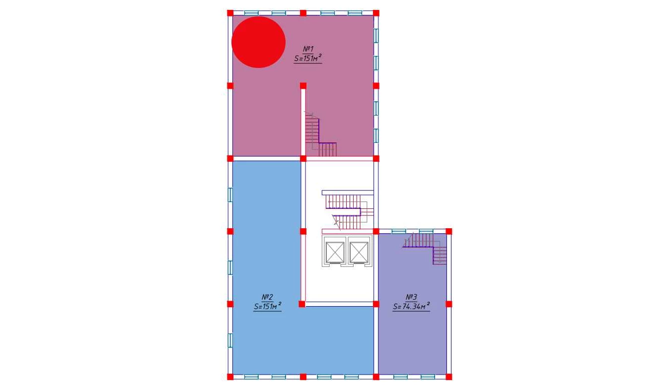 1-комнатная квартира 151 м²  1/1 этаж