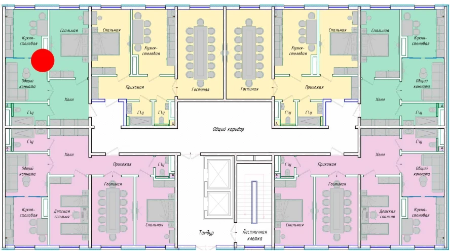 2-xonali xonadon 50.85 m²  1/1 qavat