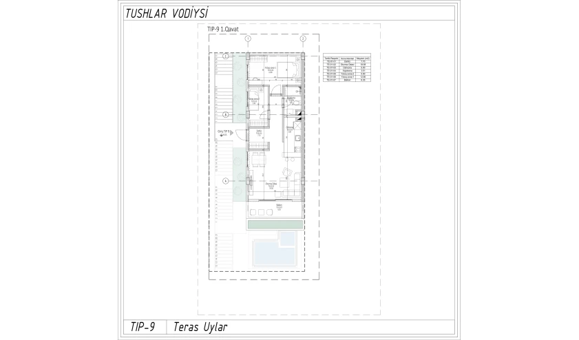 3-xonali xonadon 56.4 m²  3/4 qavat | TUSHLAR VODIYSI Turar-joy majmuasi