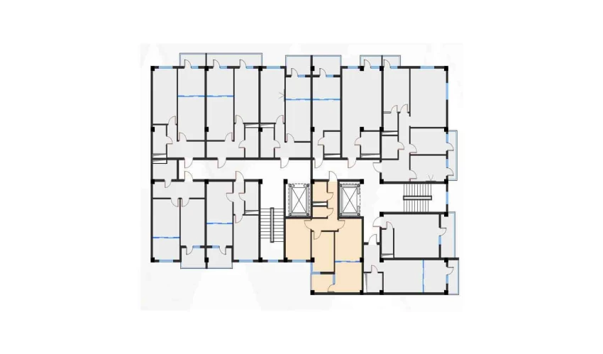 3-xonali xonadon 55.16 m²  5/7 qavat | Bochka Resort Turar-joy majmuasi