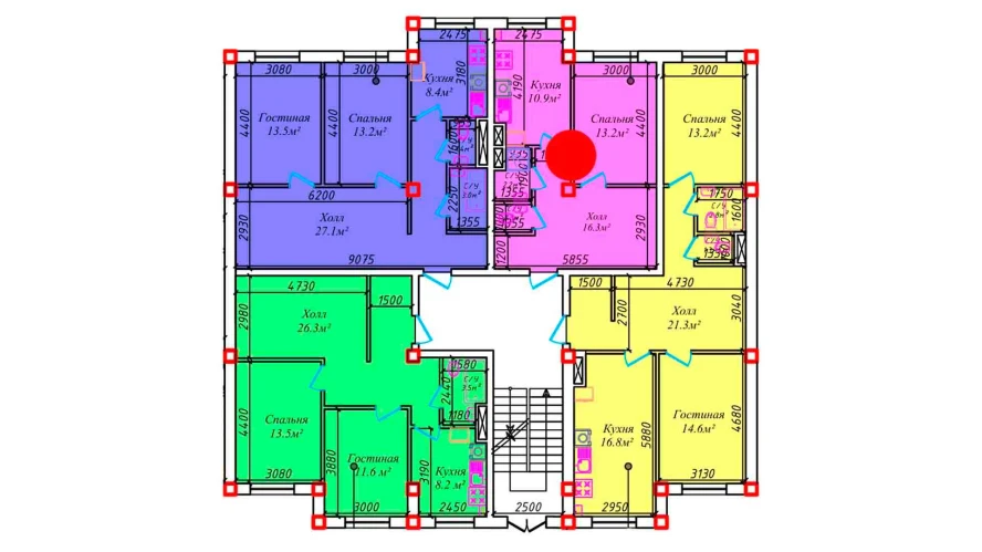 1-комнатная квартира 48.2 м²  1/1 этаж