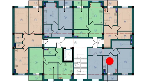 2-комнатная квартира 132.6 м²  7/7 этаж | Жилой комплекс Bristol