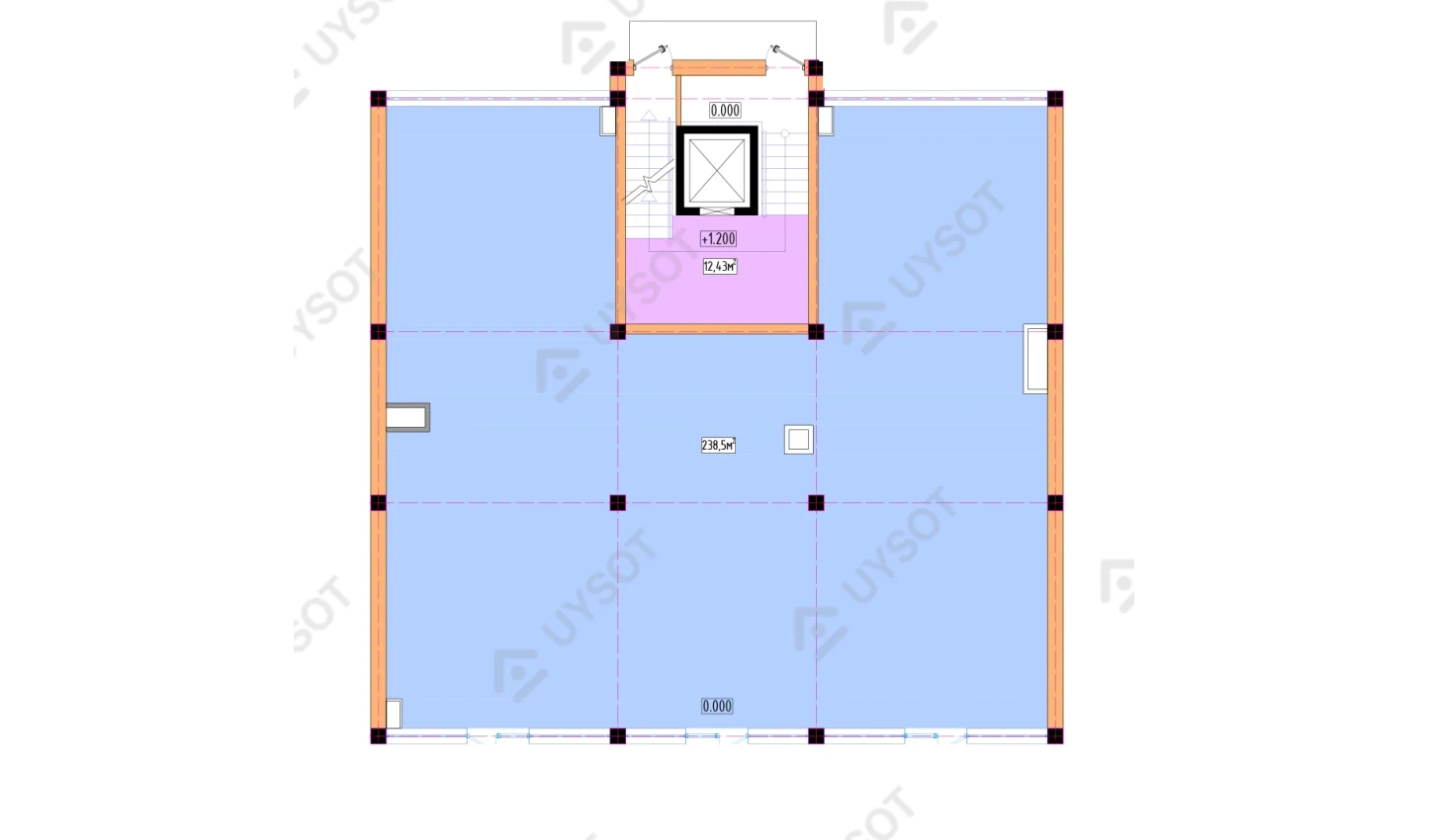 1-xonali xonadon 238.5 m²  1/1 qavat