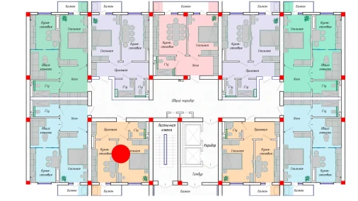 1-комнатная квартира 36.99 м²  11/11 этаж