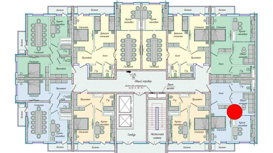 2-комнатная квартира 50.7 м²  12/12 этаж