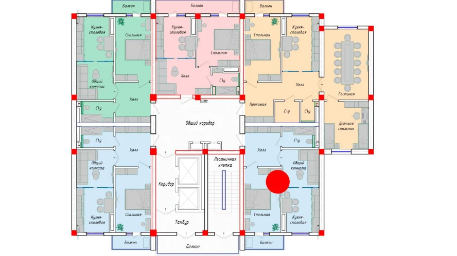 2-xonali xonadon 52.82 m²  11/12 qavat | SERGELI CITY Turar-joy majmuasi