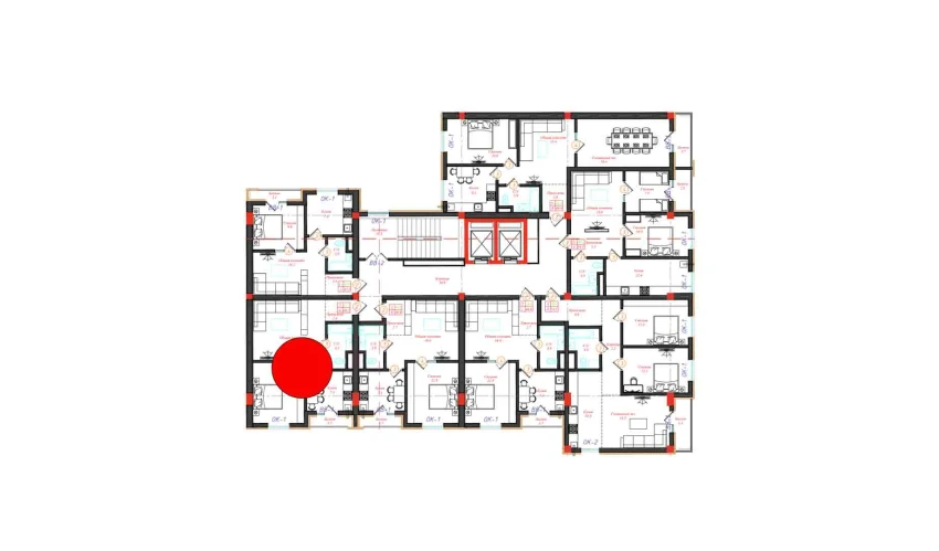 2-xonali xonadon 49.2 m²  11/12 qavat | CHINARA PARK Turar-joy majmuasi