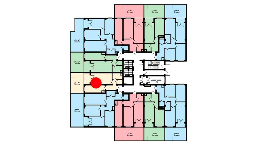 1-xonali xonadon 46.1 m²  3/3 qavat