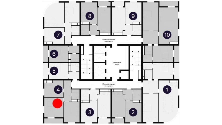 2-комнатная квартира 66.2 м²  16/16 этаж